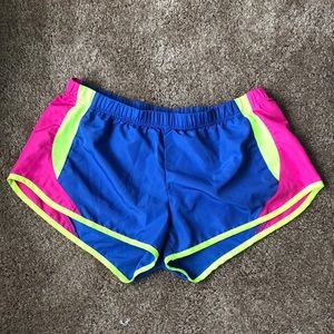 Neon old school soffe workout shorts